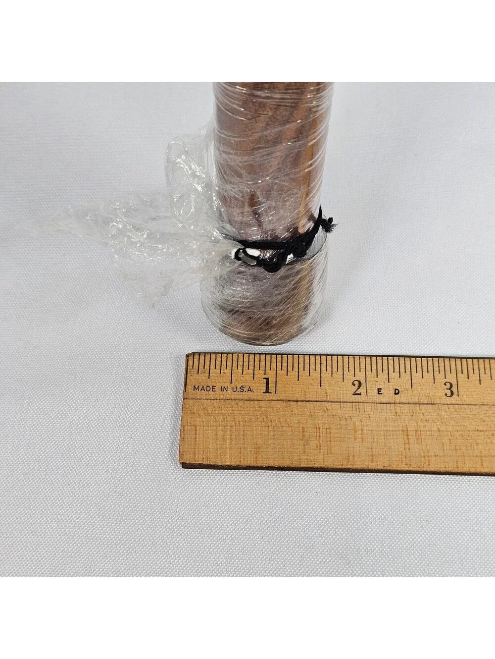 US Air Force Veteran Walnut Wood Walking Cane Spiral Carved Handcrafted Brown